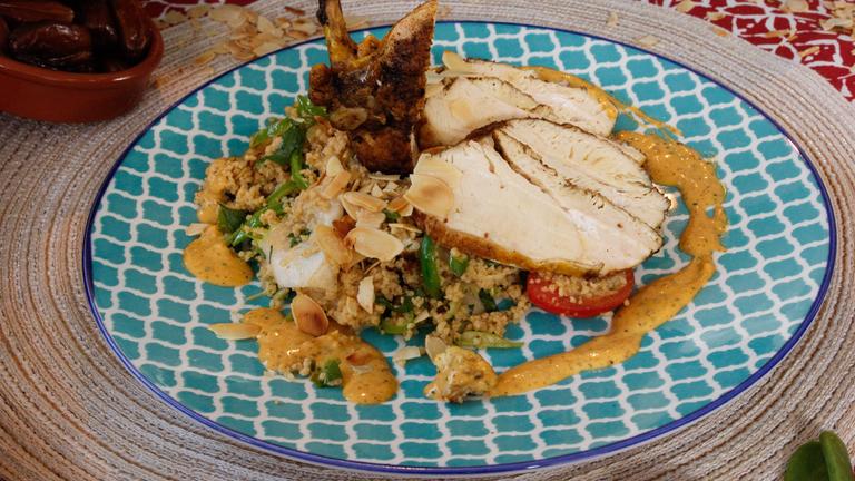 Couscous-Salat mit Hähnchenbrust