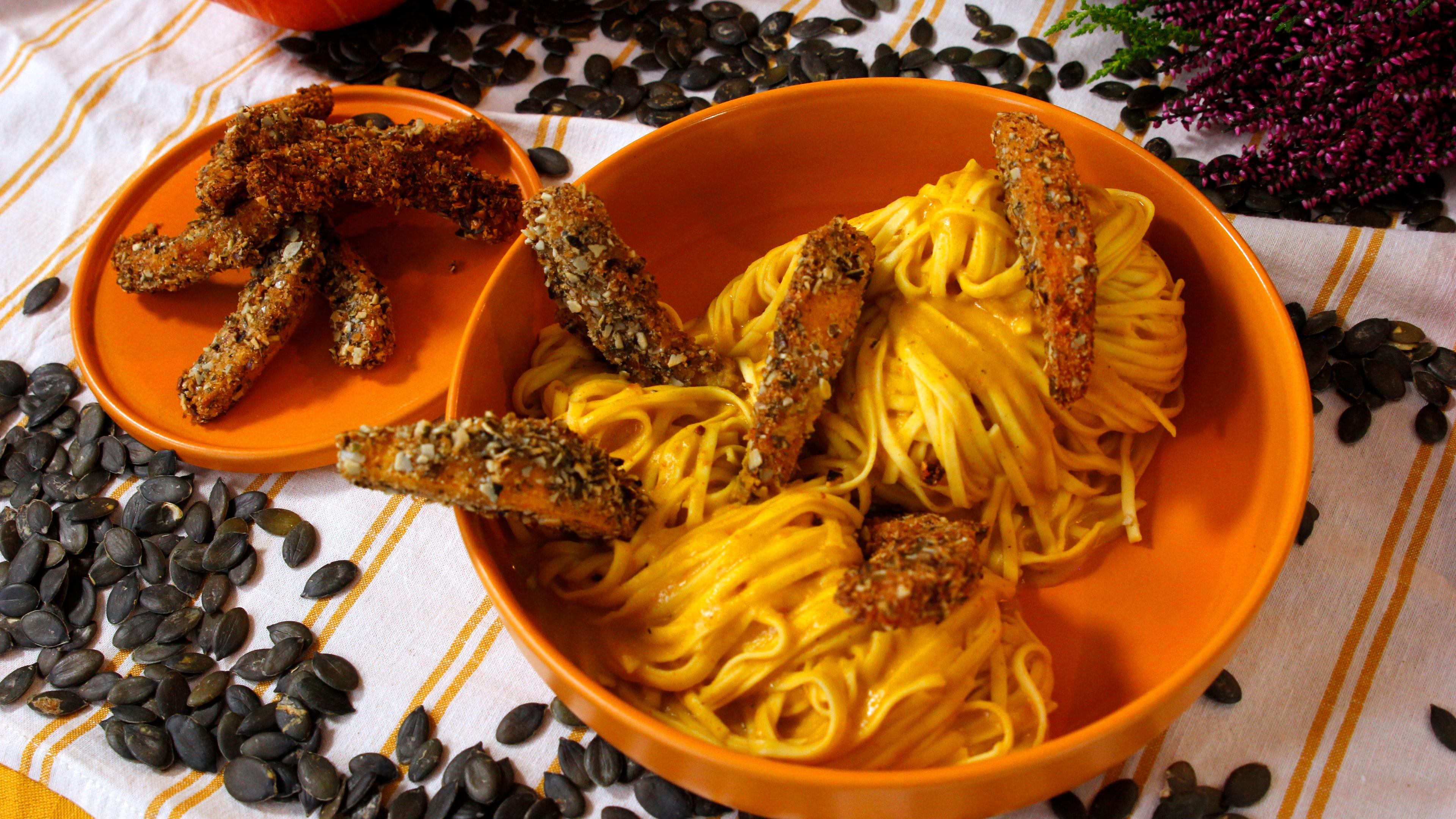 Tagliolini mit Hokkaido-Sauce
