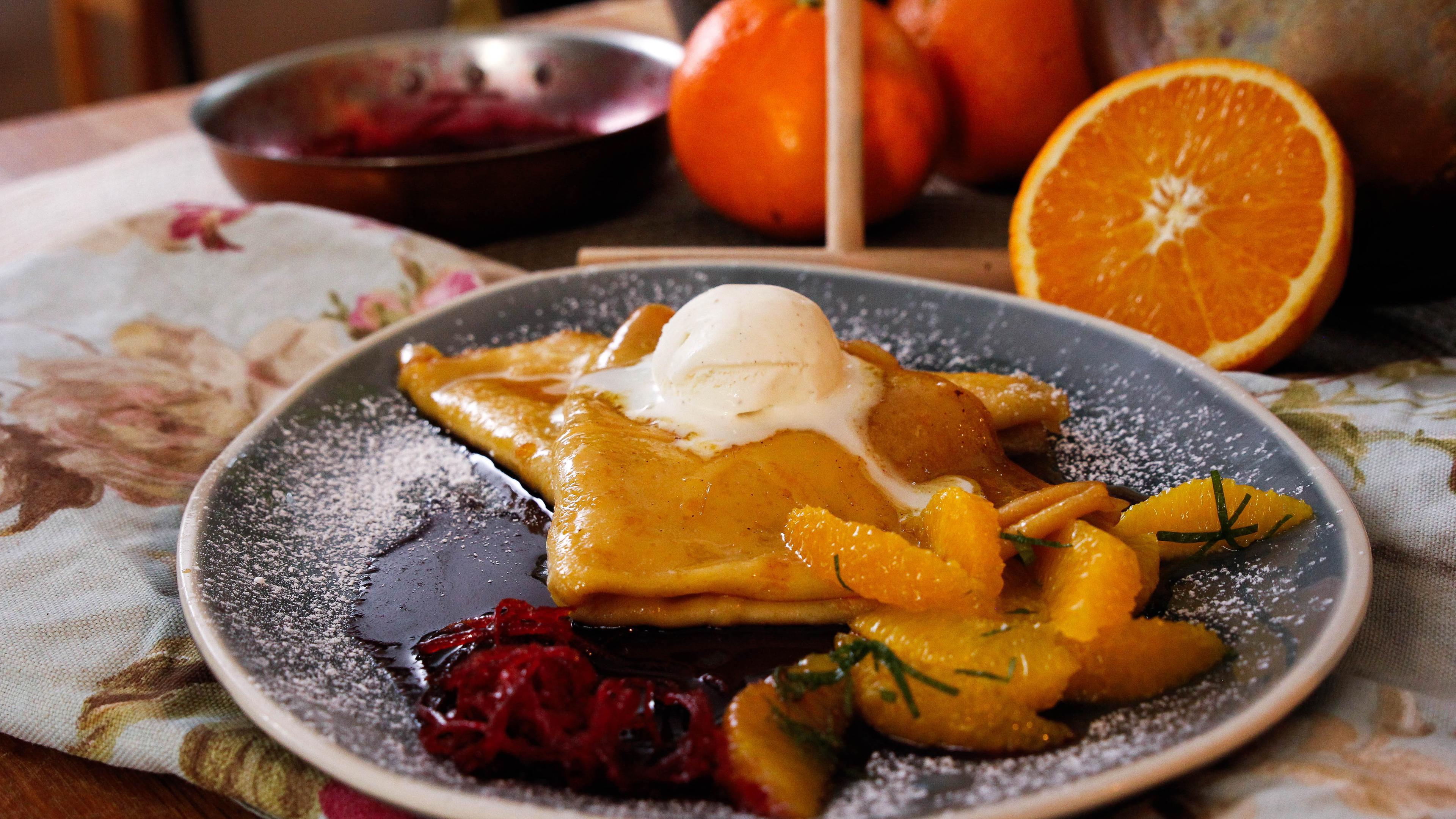 Crêpe Suzette ohne Alkohol