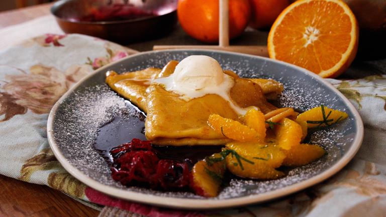 Crêpe Suzette ohne Alkohol