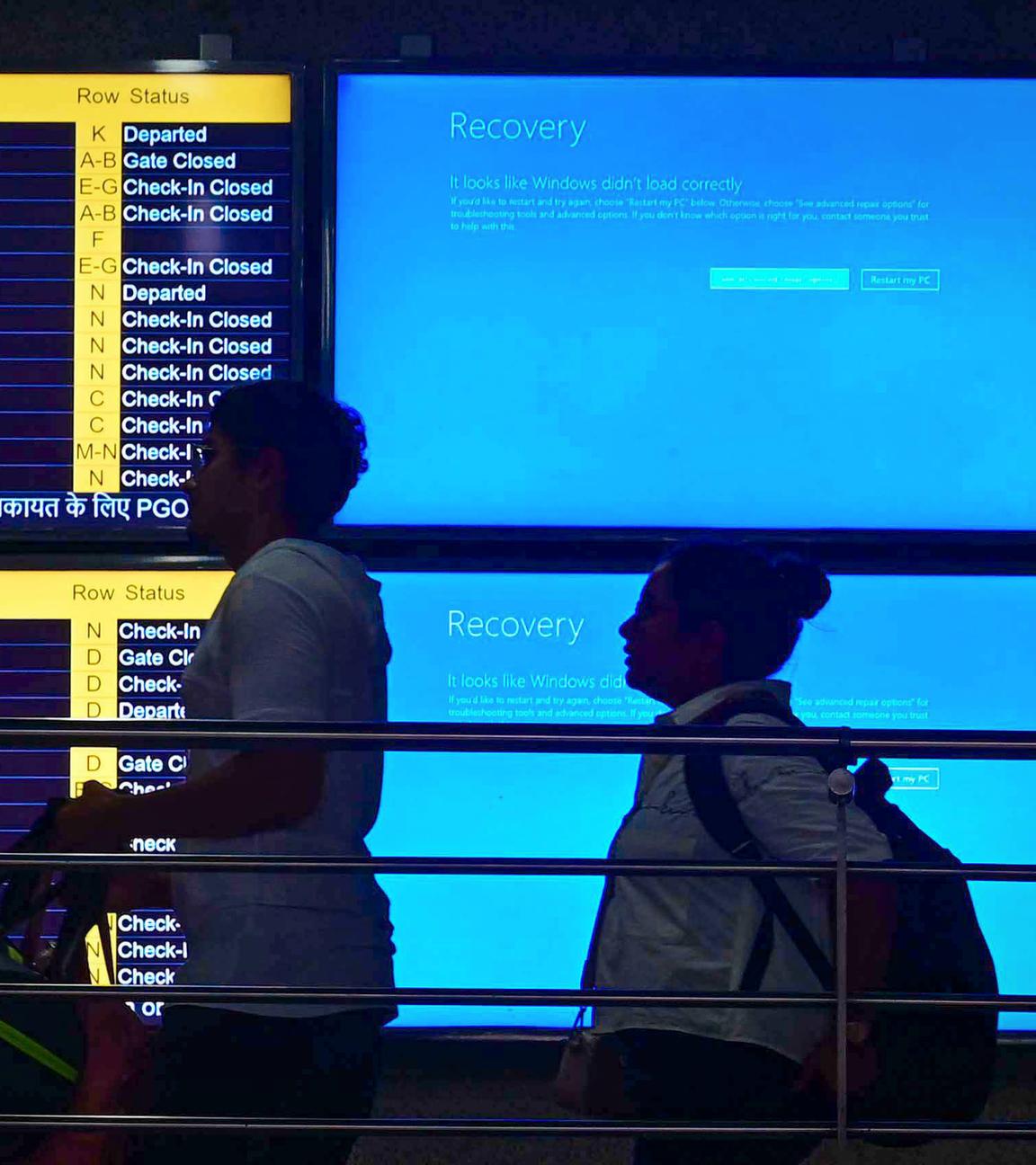 Indien, Neudelhi: Technische Probleme mit Windows-Systemen, weltweite Eindrücke von Flughäfen, Archivbild