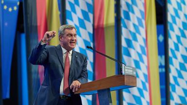 Markus Söder, CSU-Vorsitzender, nimmt am CSU-Parteitag teil.