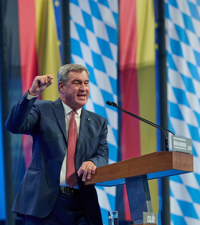 Markus Söder, CSU-Vorsitzender, nimmt am CSU-Parteitag teil.