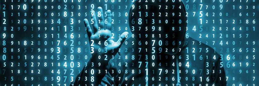 Symbolbild Hacker - Zahlenvorhang