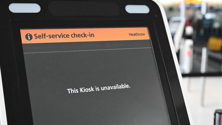 Geschlossener Check-in-Kiosk