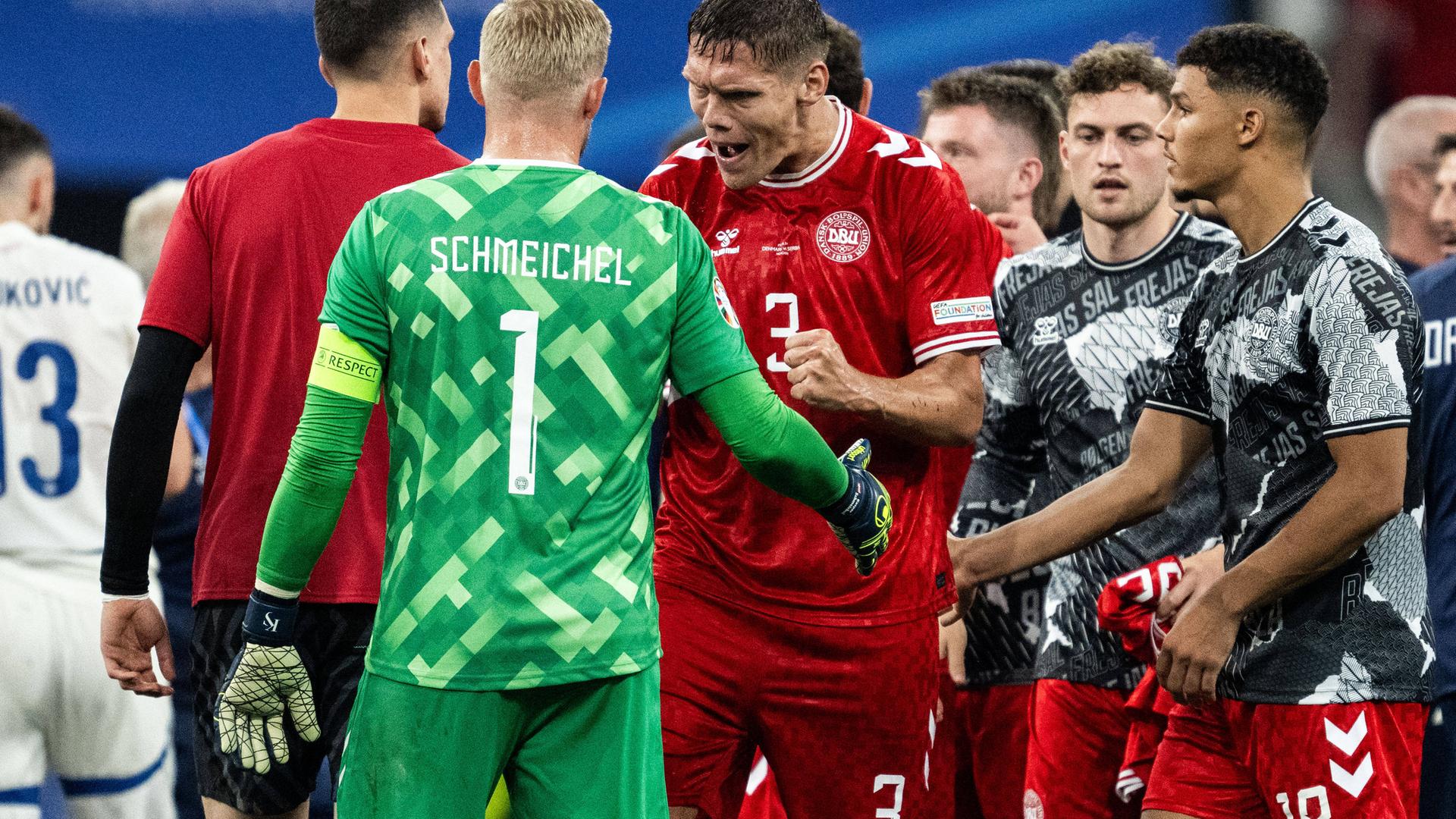 Innenverteidiger Jannik Vestergaard und die dänische Abwehr wollen das DFB-Team vor Herausforderungen stellen.Innenverteidiger Jannik Vestergaard und die dänische Abwehr wollen das DFB-Team vor Herausforderungen stellen.