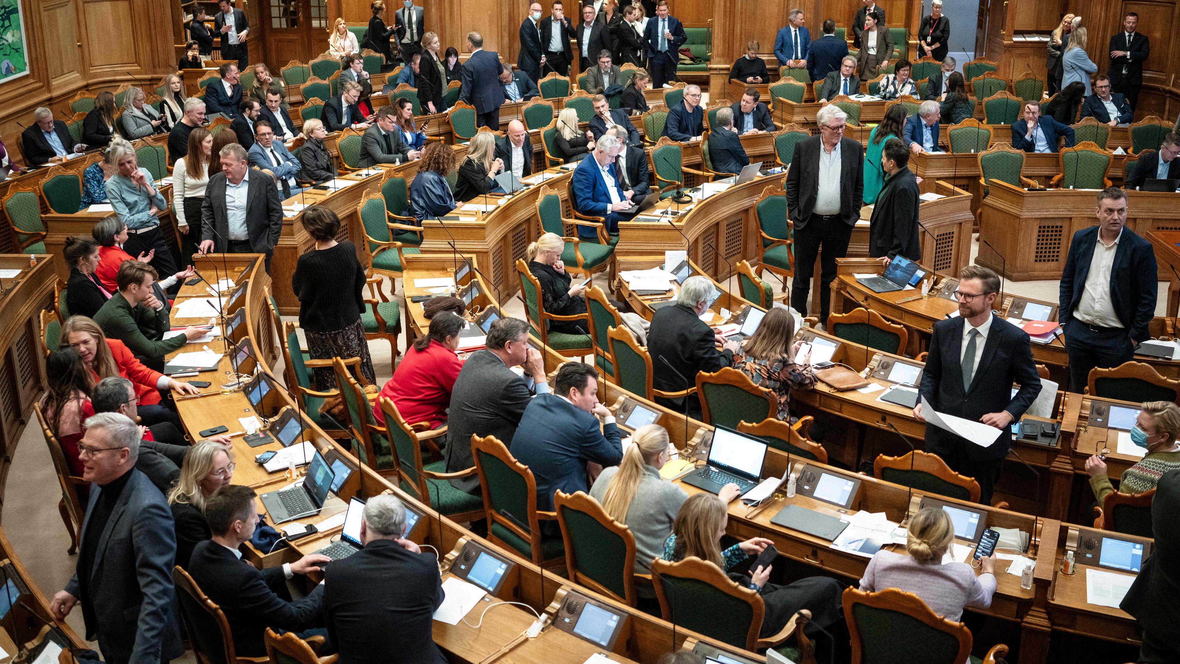 Beratungen im dänischen Parlaments am 7. Dezember 2023 in Kopenhagen.