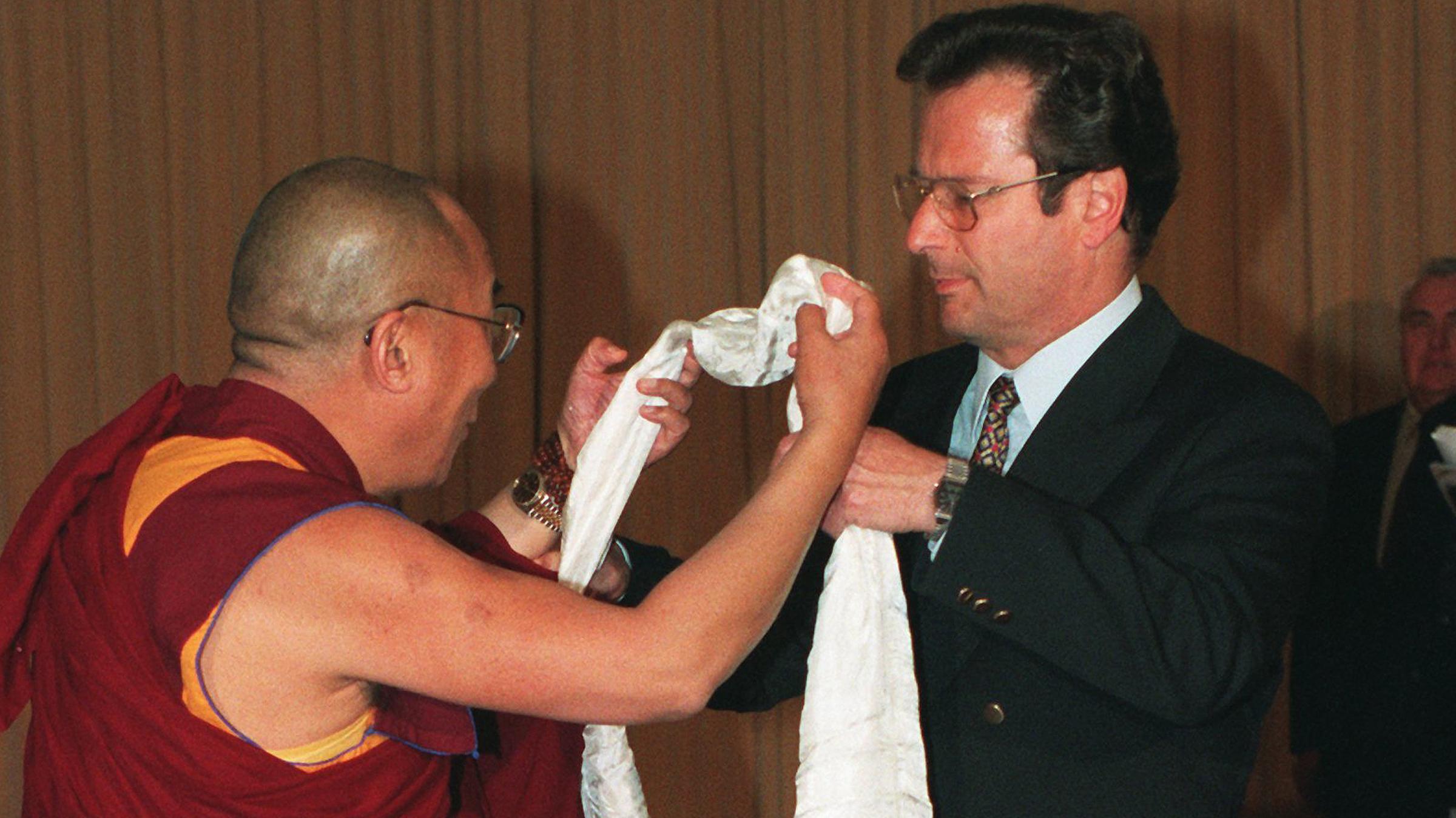 Dalai Lama und Klaus Kinkel