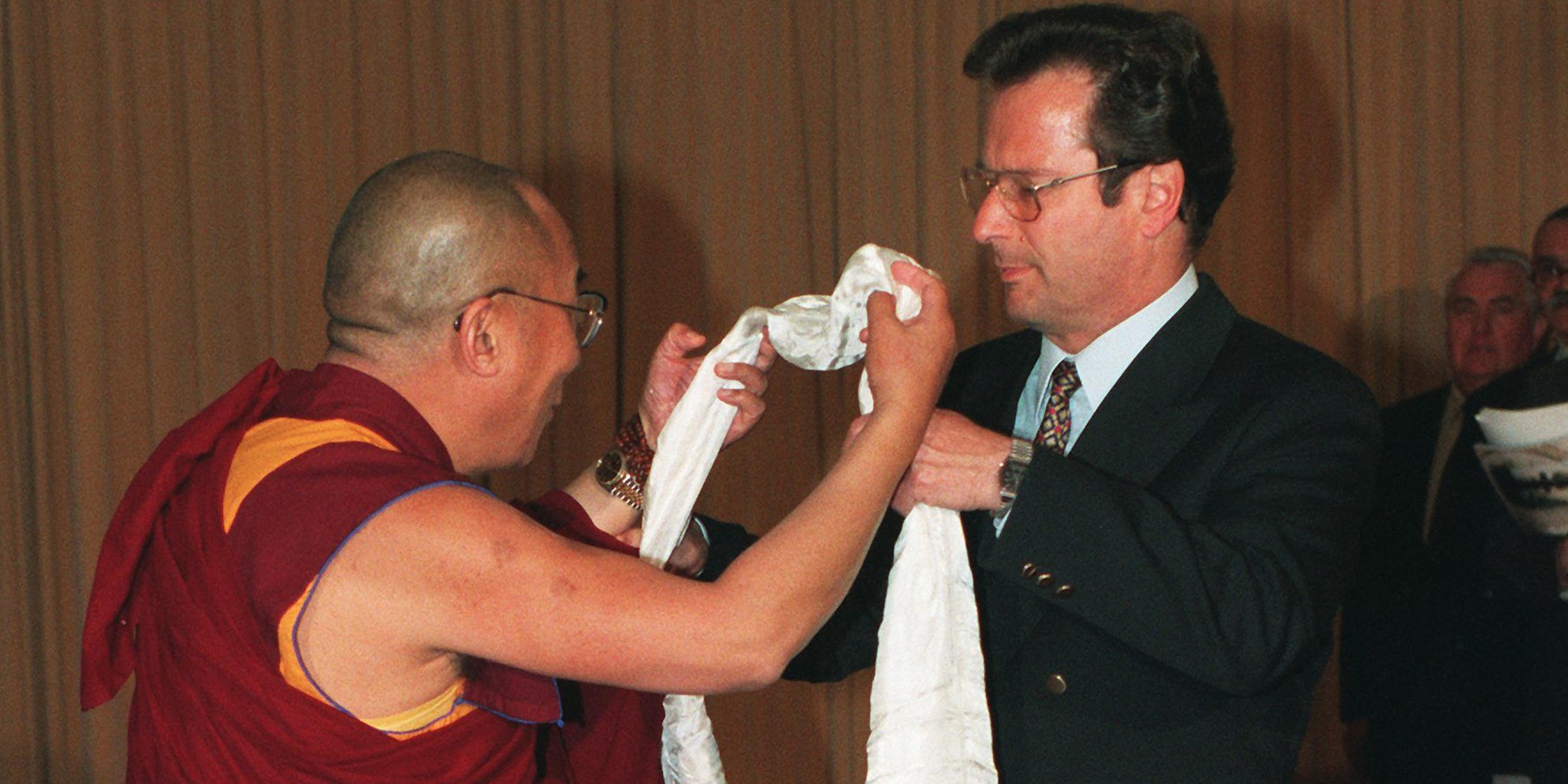 Dalai Lama und Klaus Kinkel