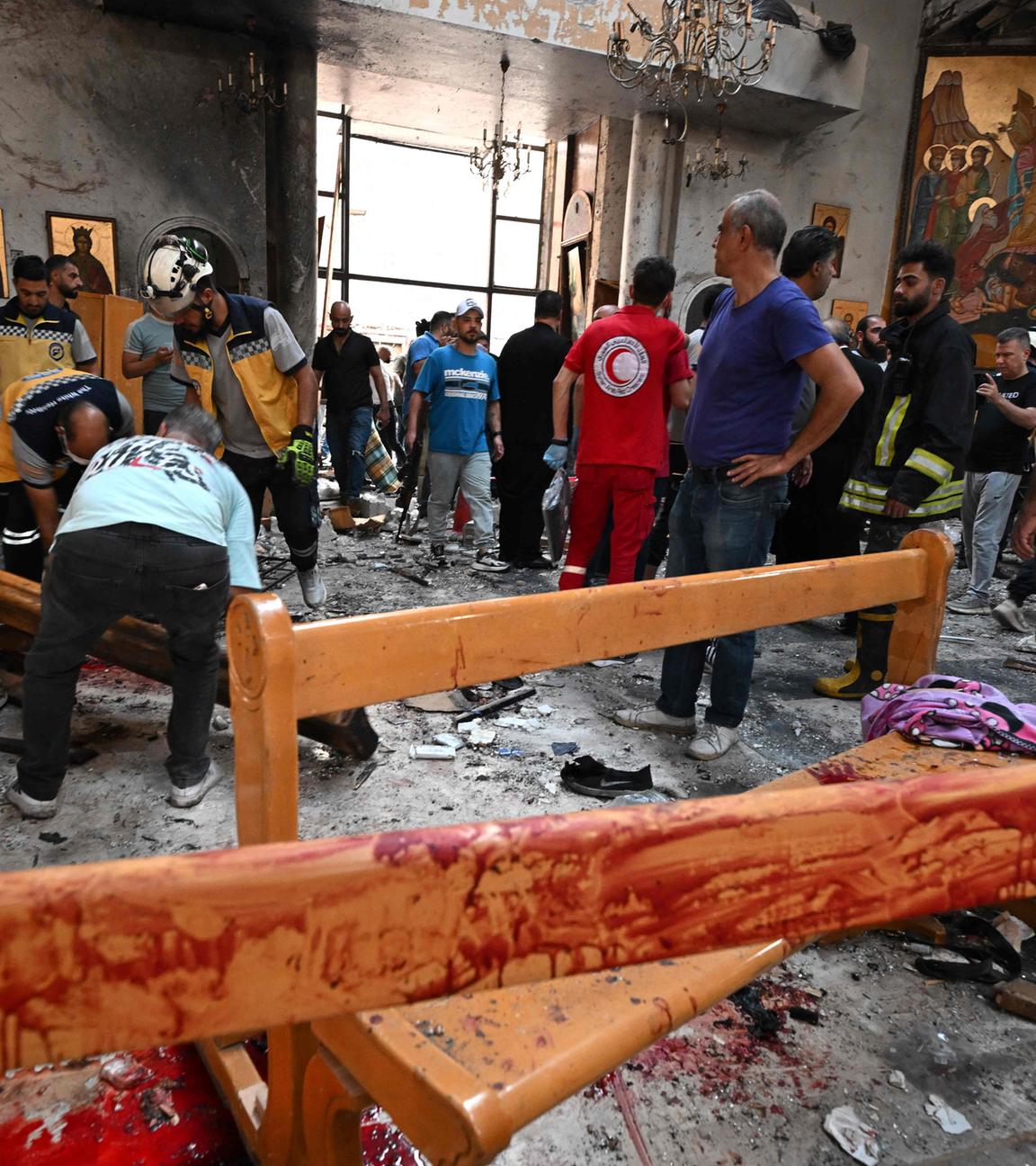 Selbstmordattentat in einer Kirche in Damaskus.