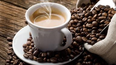 Dampfende Kaffeetasse