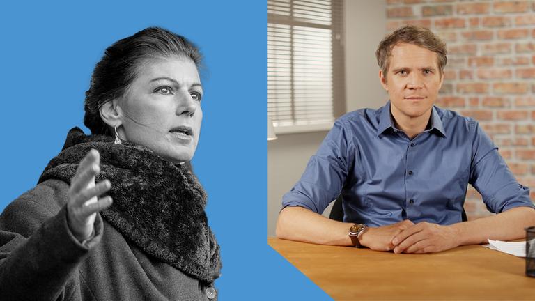 Daniel Pontzen und Linken-Politikerin Sahra Wagenknecht