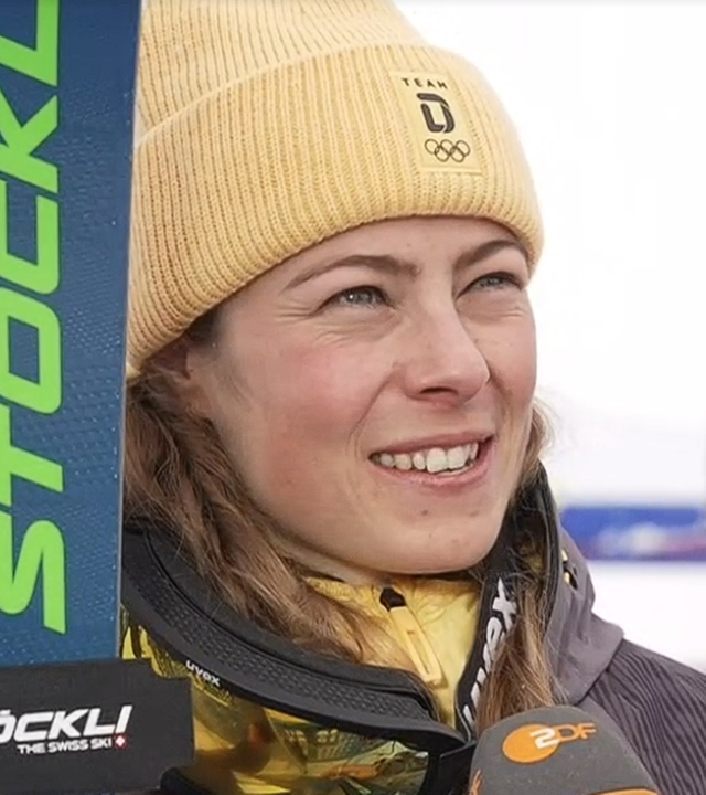 Daniela Maier im Interview am 20.02.2026 in Livigno.