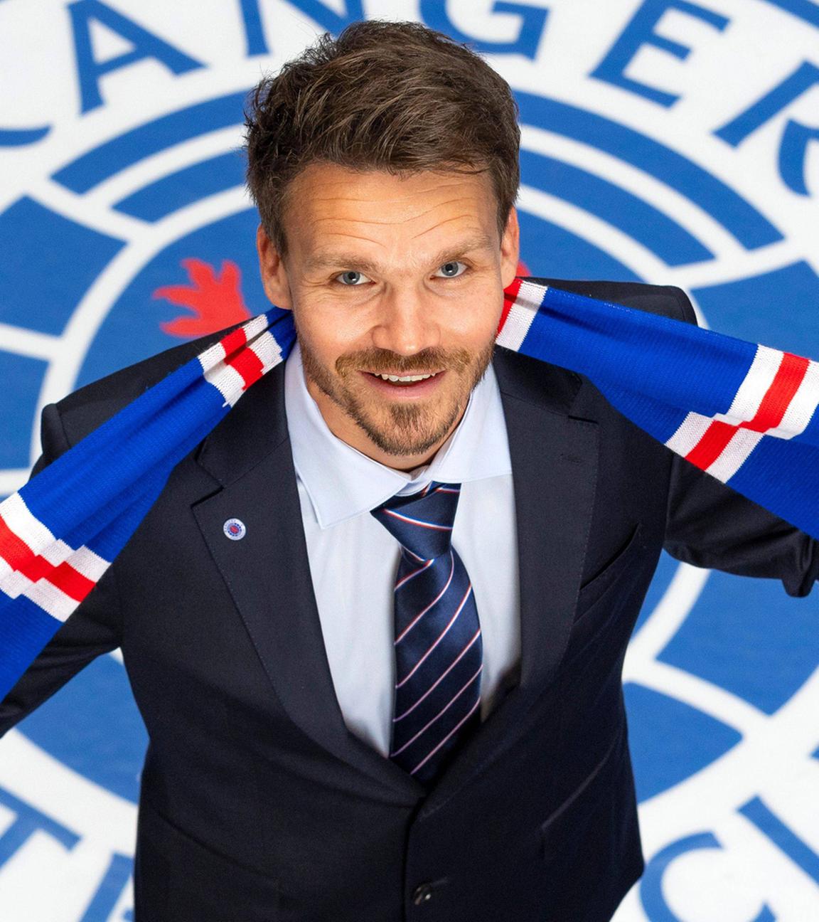 Der neue Cheftrainer Danny Röhl wird im Trainingszentrum der Rangers in Glasgow vorgestellt. Lanarkshire, Schottland, 20. Oktober 2025.