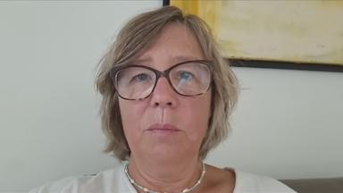 Anja Dargatz , Leiterin des Landesbüros der Friedrich-Ebert-Stiftung in Venezuela im Gespräch mit Alica Jung