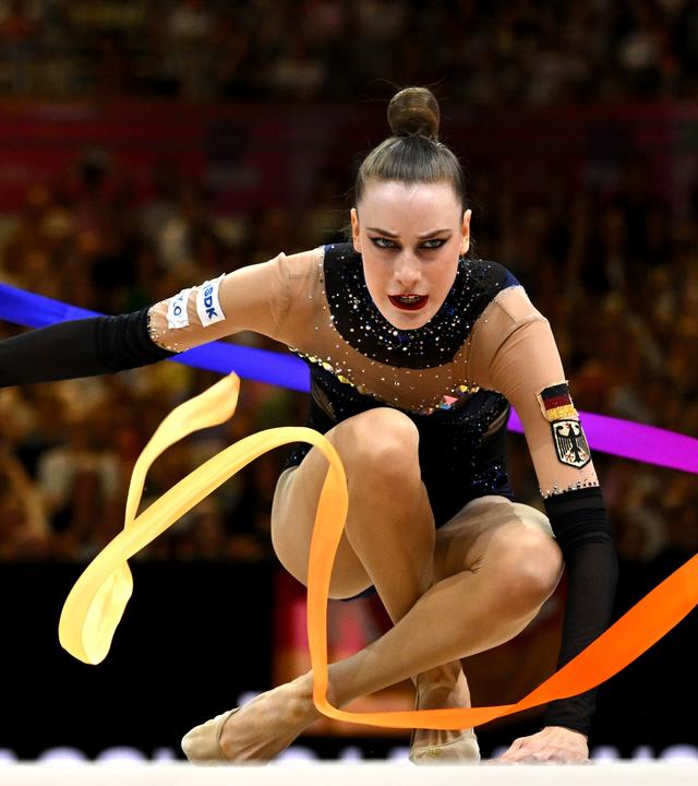 Darja Varfolomeev in Aktion bei der WM in Frankfurt