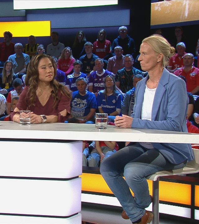 Dr. Jeannine Ohlert und Kim Bui während ihrem Interview im aktuellen Sportstudio.
