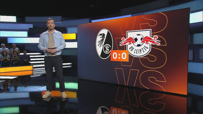 Moderator Sven Voss im aktuellen Sportstudio.