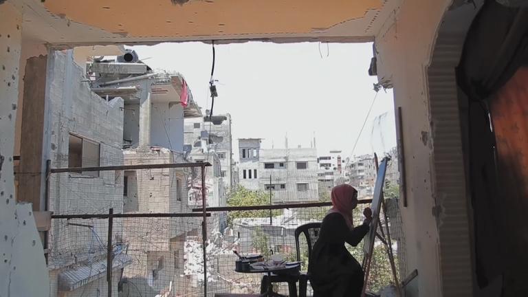 Gebäude mit Israelflagge