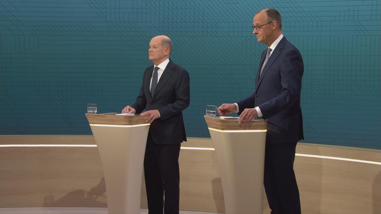 Das TV- Duell Scholz gegen Merz