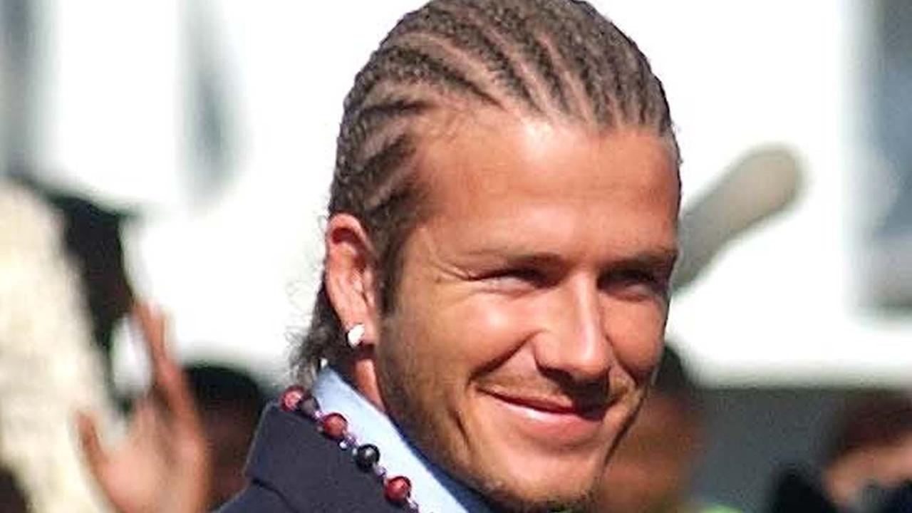 David Beckham mit Rastazöpfen im Jahr 2003.