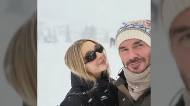 David Beckham mit Tochter auf der Skipiste