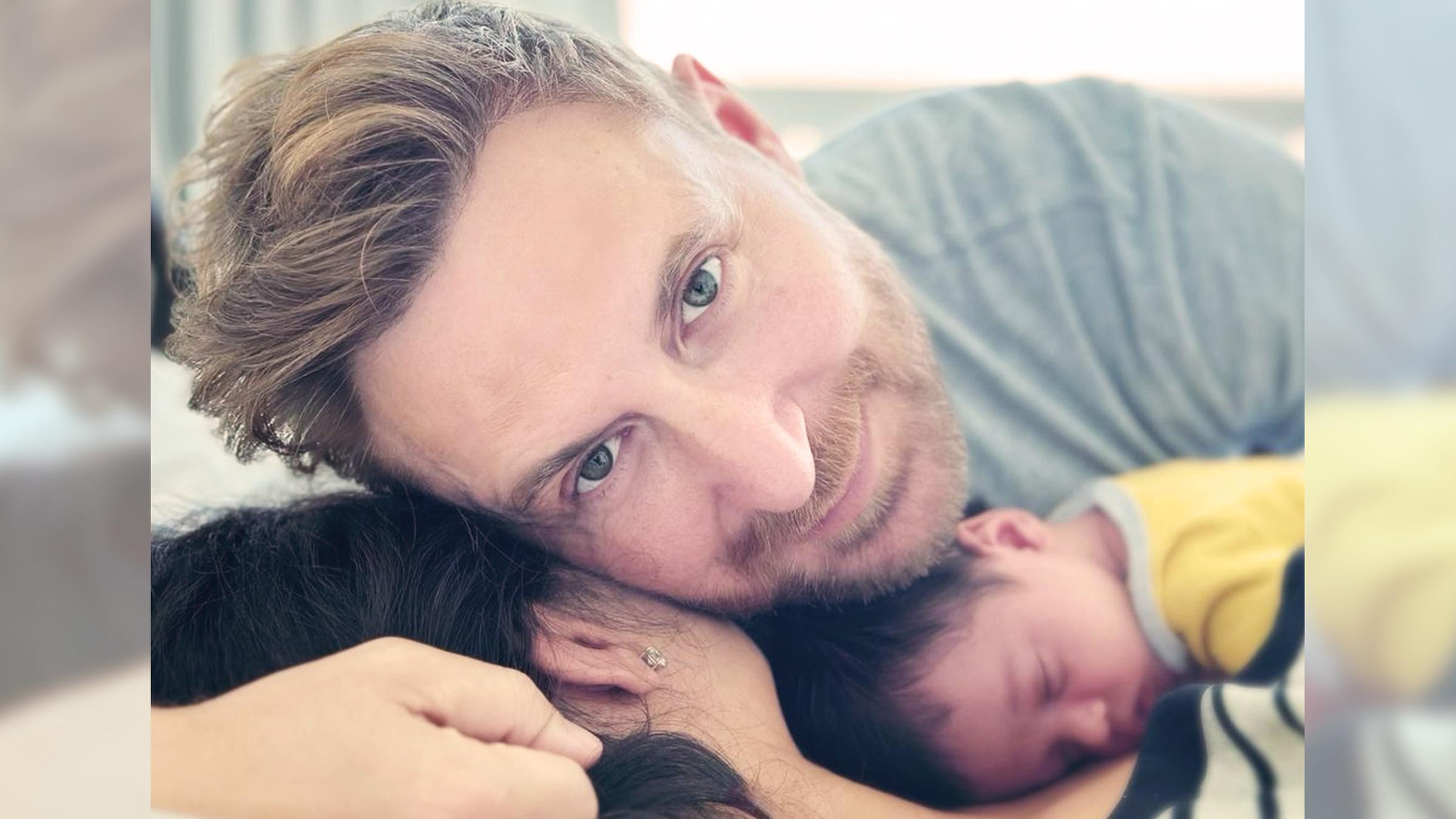 DJ-David Guetta mit Freundin und Baby