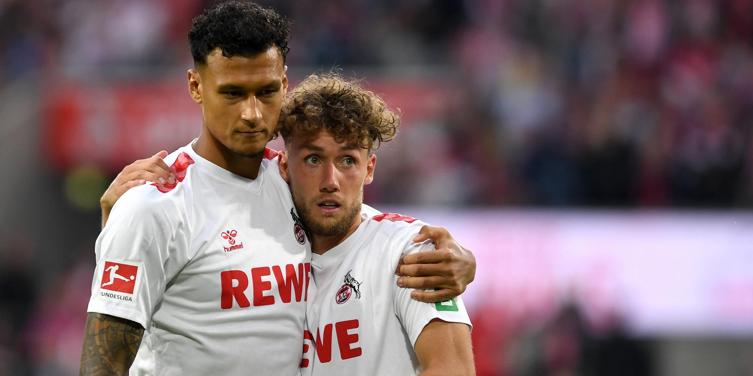 Davie Selke (1. FC Koeln) und Luca Waldschmidt (1. FC Koeln) Torjubel