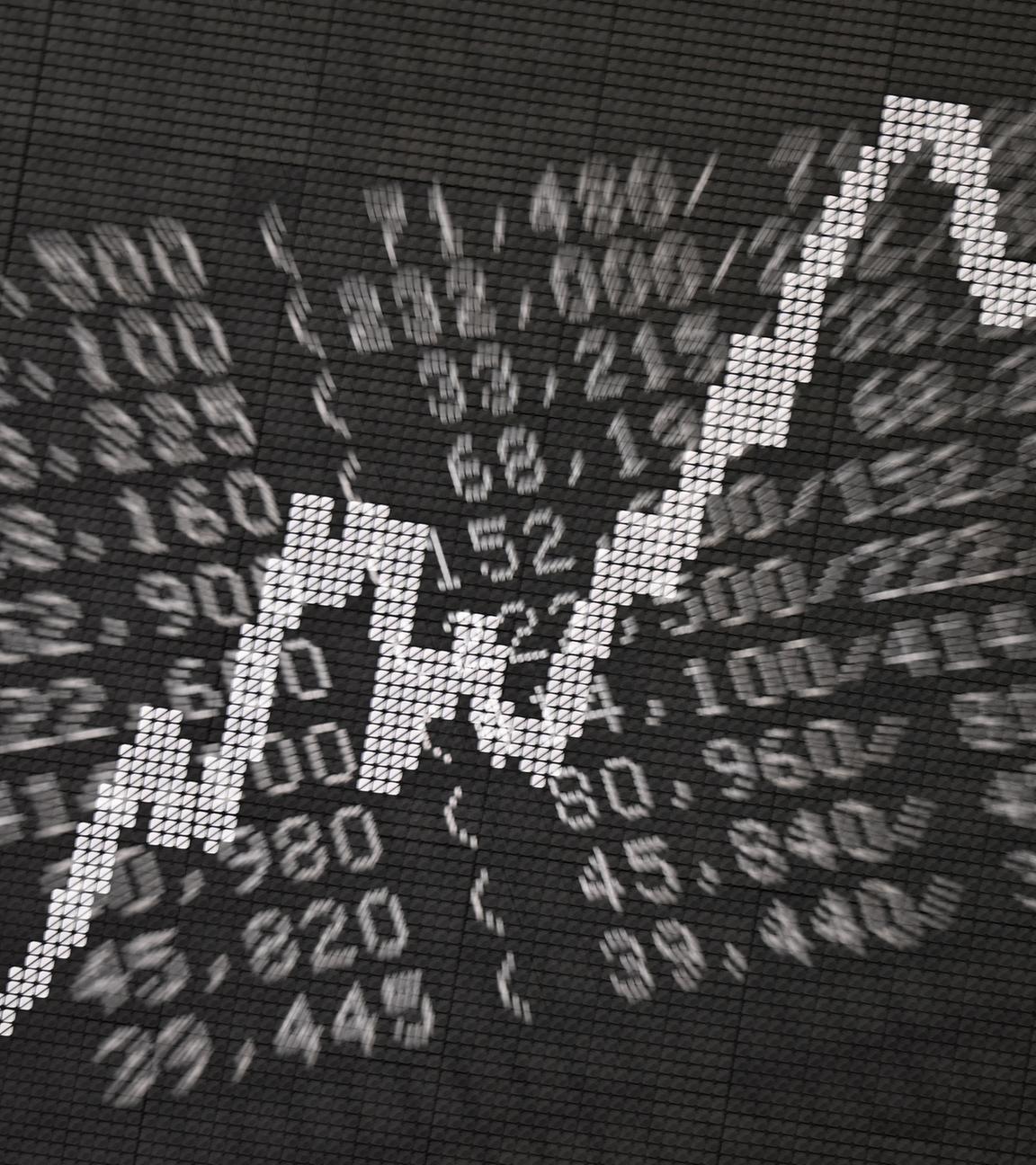 DAX-Graph vor Wertpapier Zahlen.