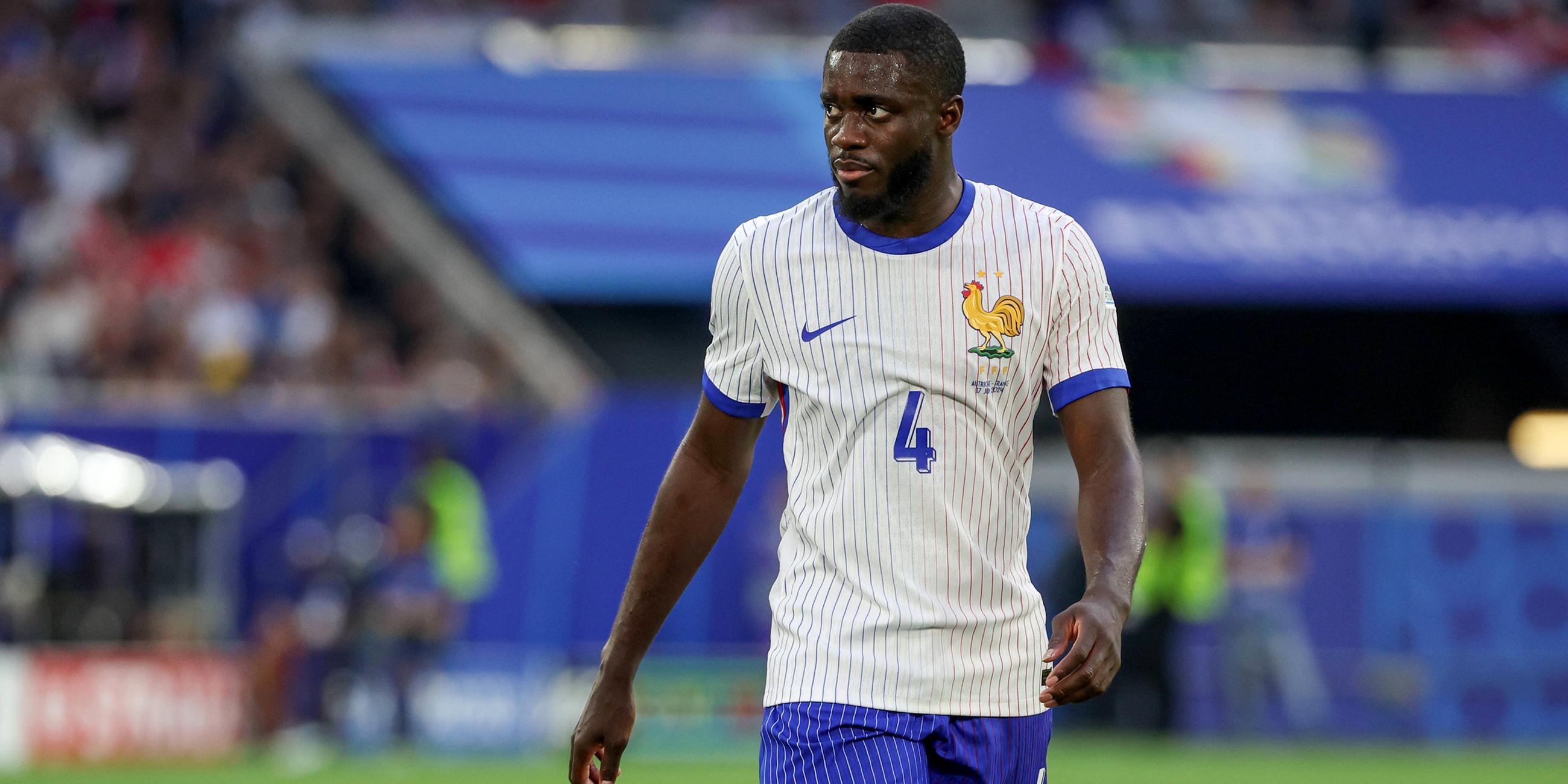 Dayot Upamecano während des Spiels Frankreich gegen Österreich.