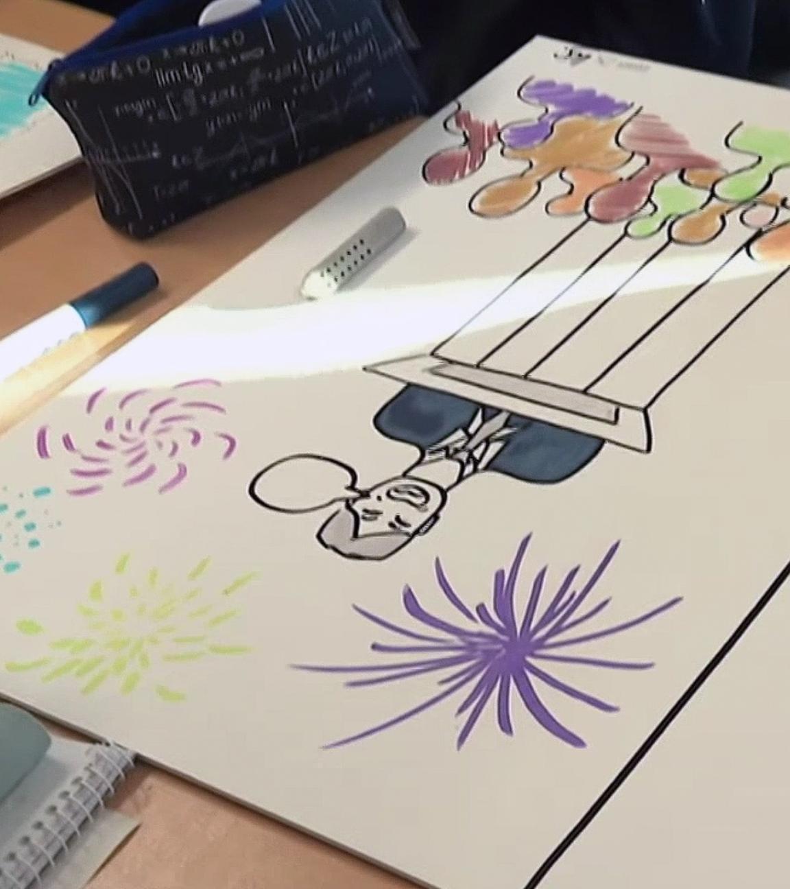 Berliner Comiczeichner helfen Schülern den Mauerfall näher zu bringen.