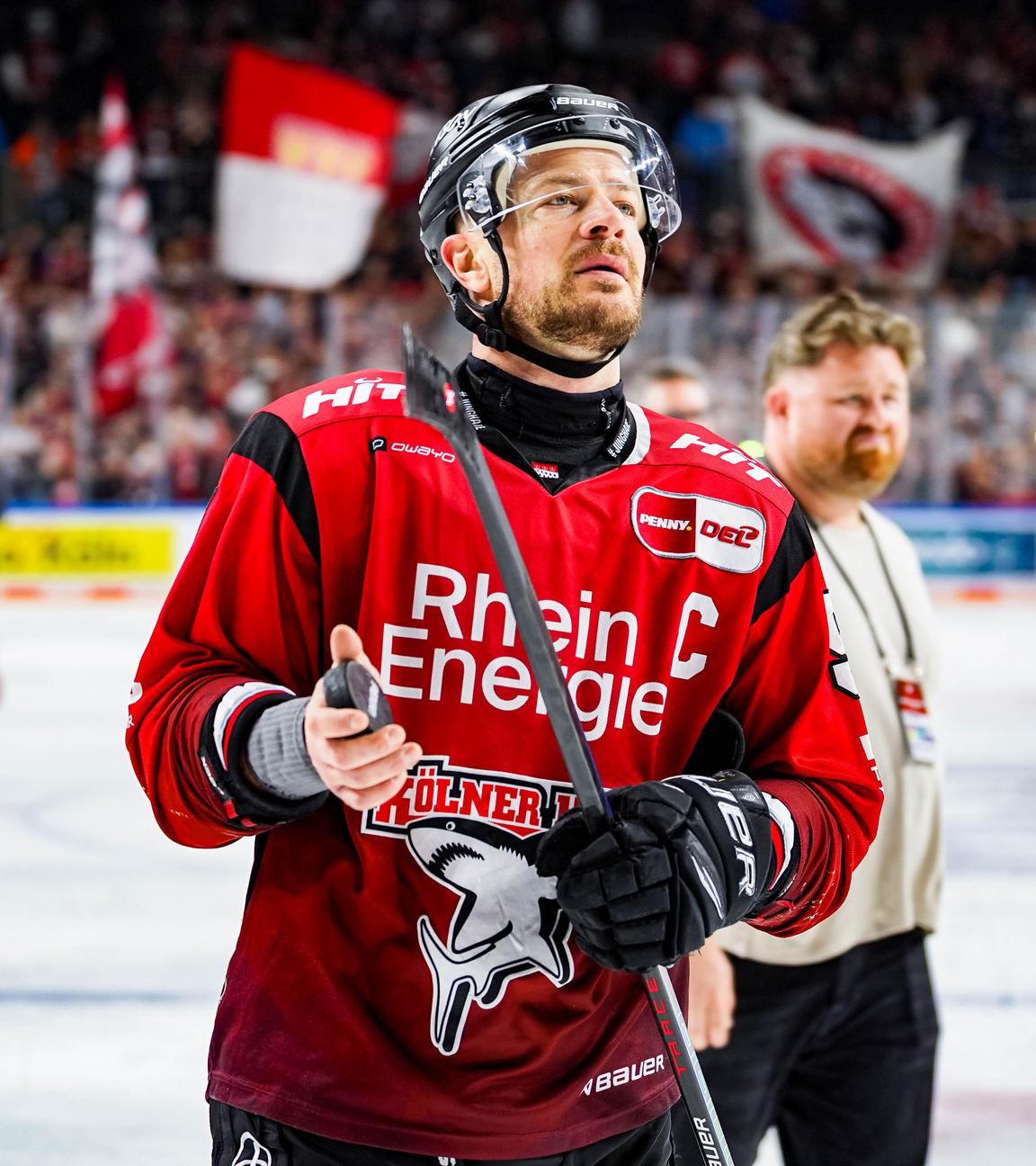 Kapitän Moritz Müller am 48. Spieltag gegen die Augsburger Panther