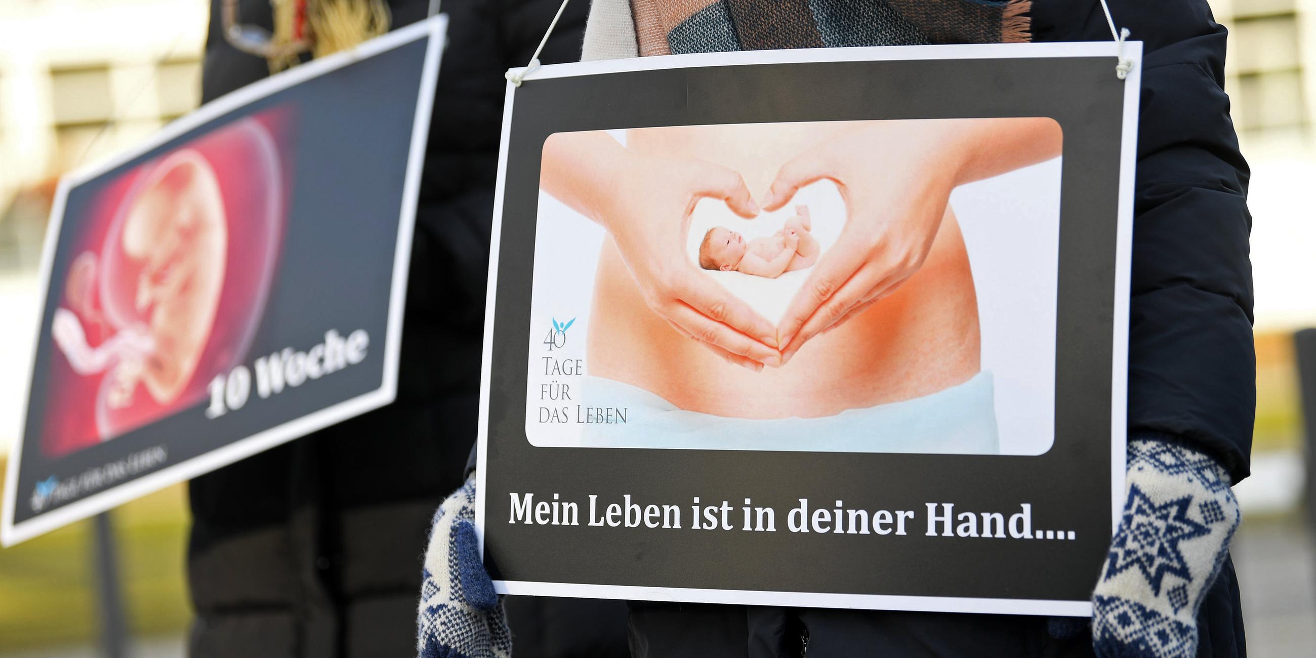 Demonstration gegen Abtreibung 