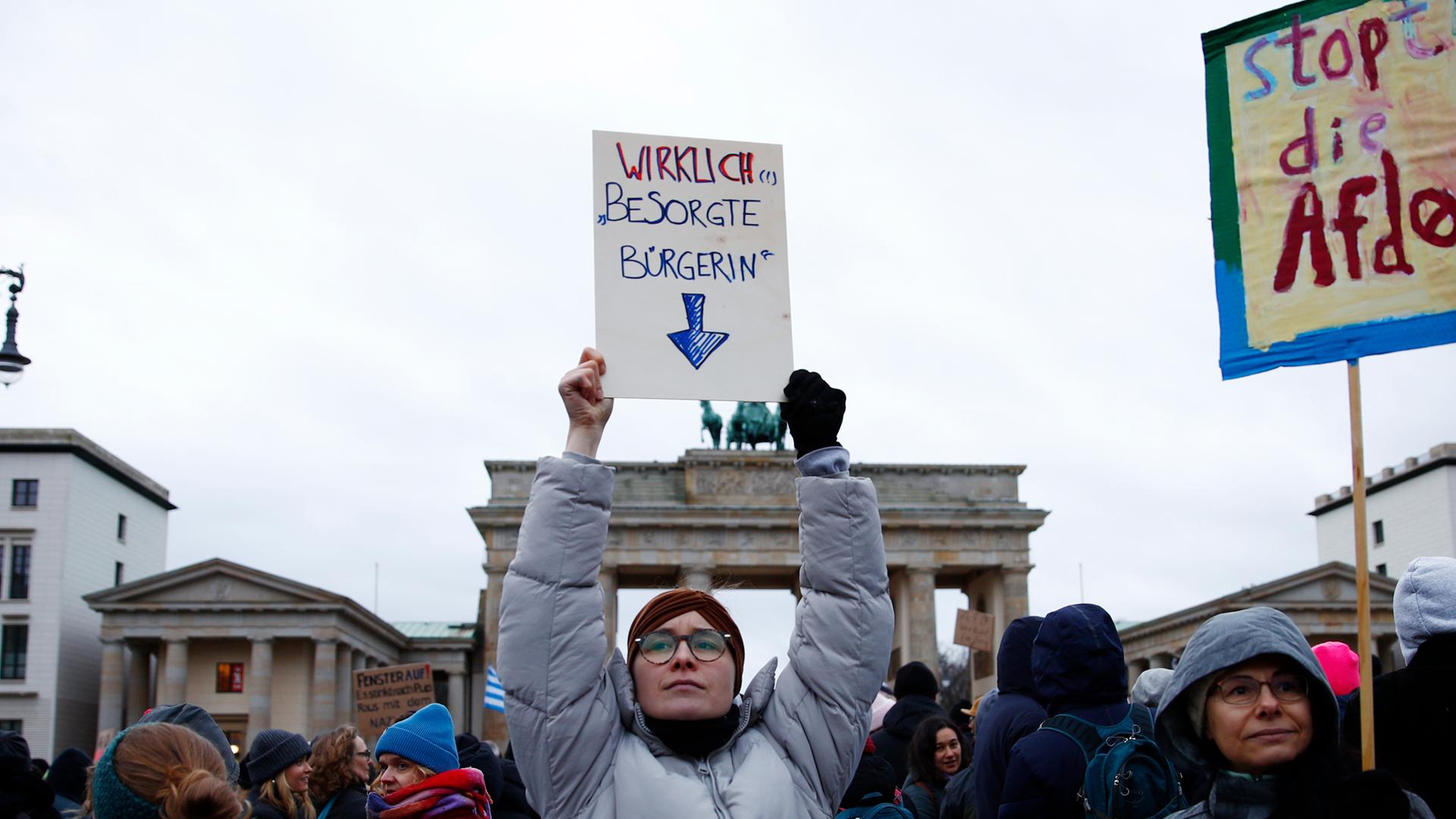 Protest gegen rechts in Berlin (Archivbild)