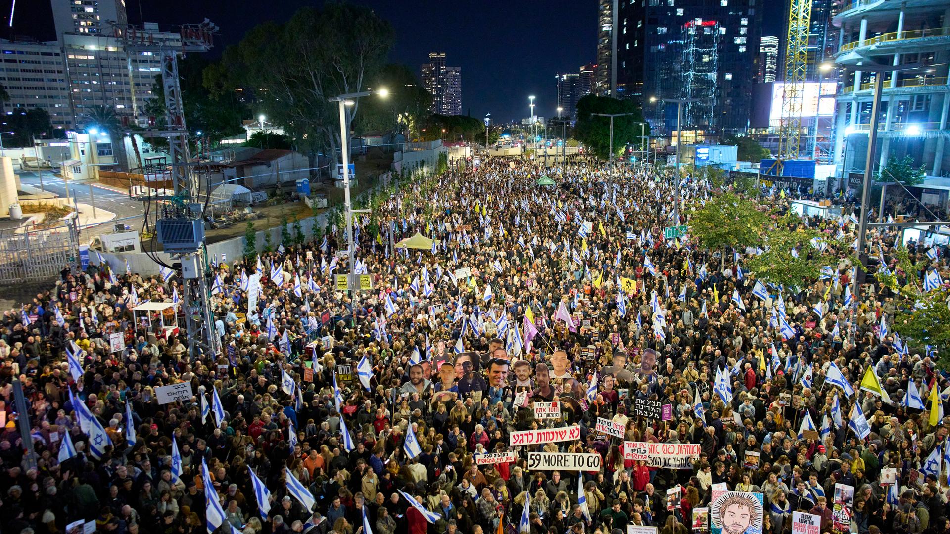 Demo zur Freilassung von Geiseln in Israel