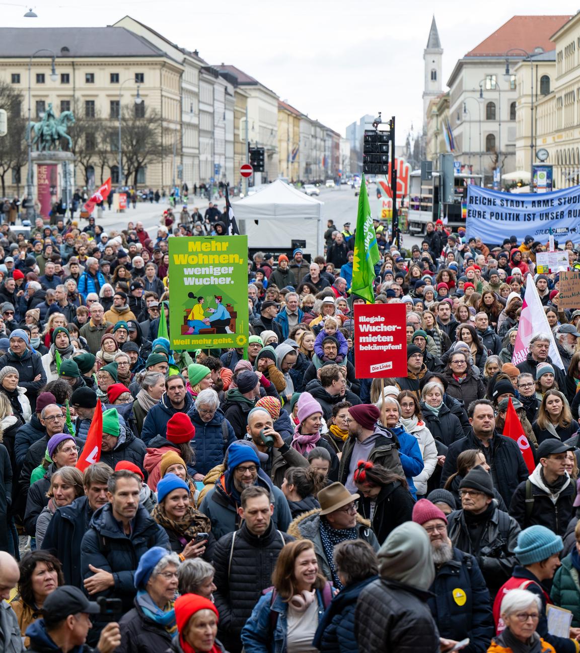Mietendemo gegen Leerstand und Luxus-Sanierungen in München