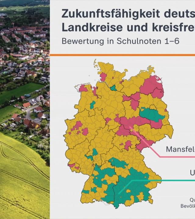 Deutschland Karte zur Zukunftsfähigkeit der Städte