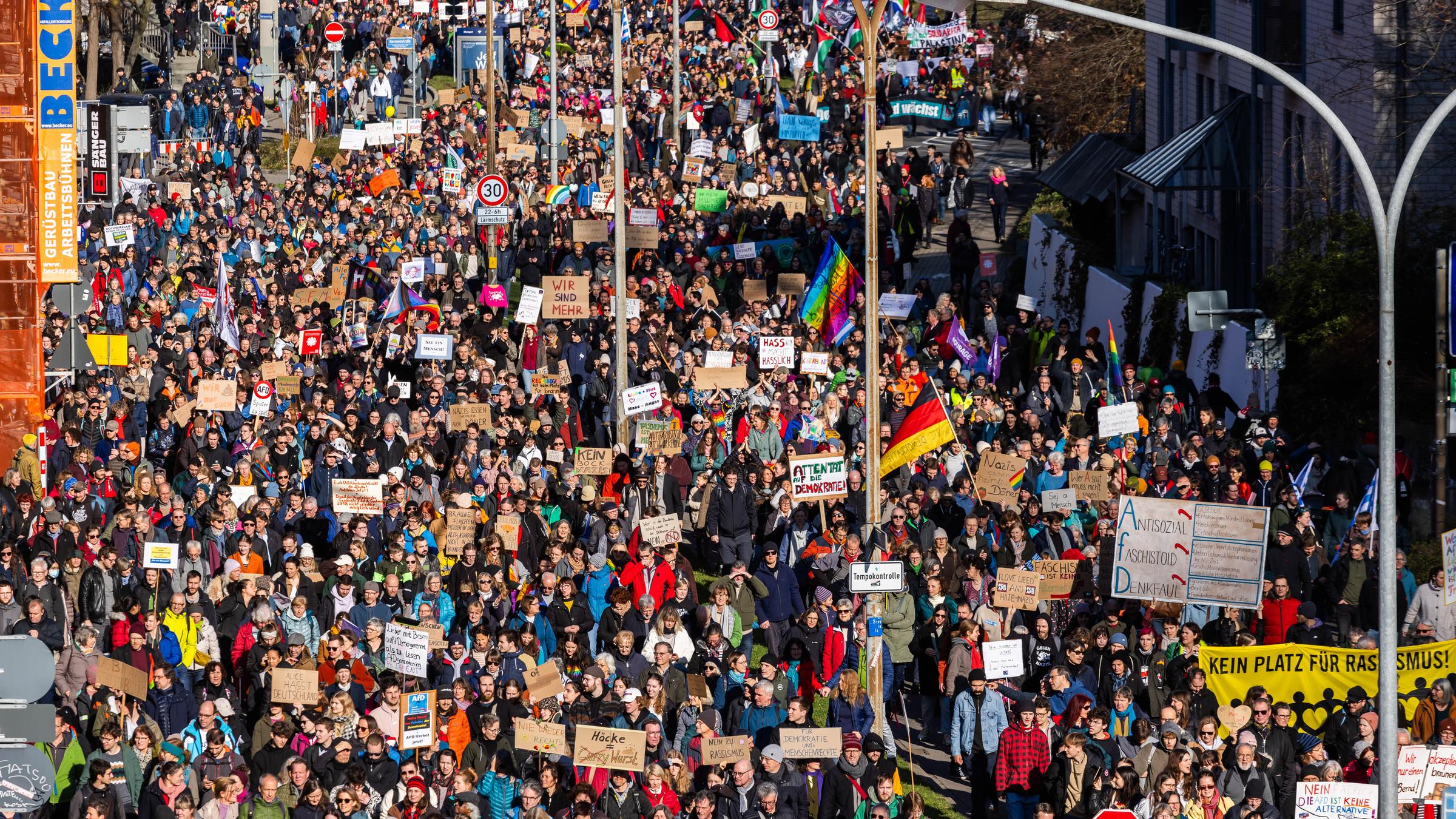 Demo gegen Rechtsextremismus, Freiburg