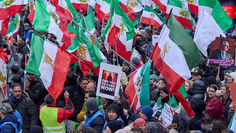Demonstration in Hamburg gegen die Islamische Republik Iran