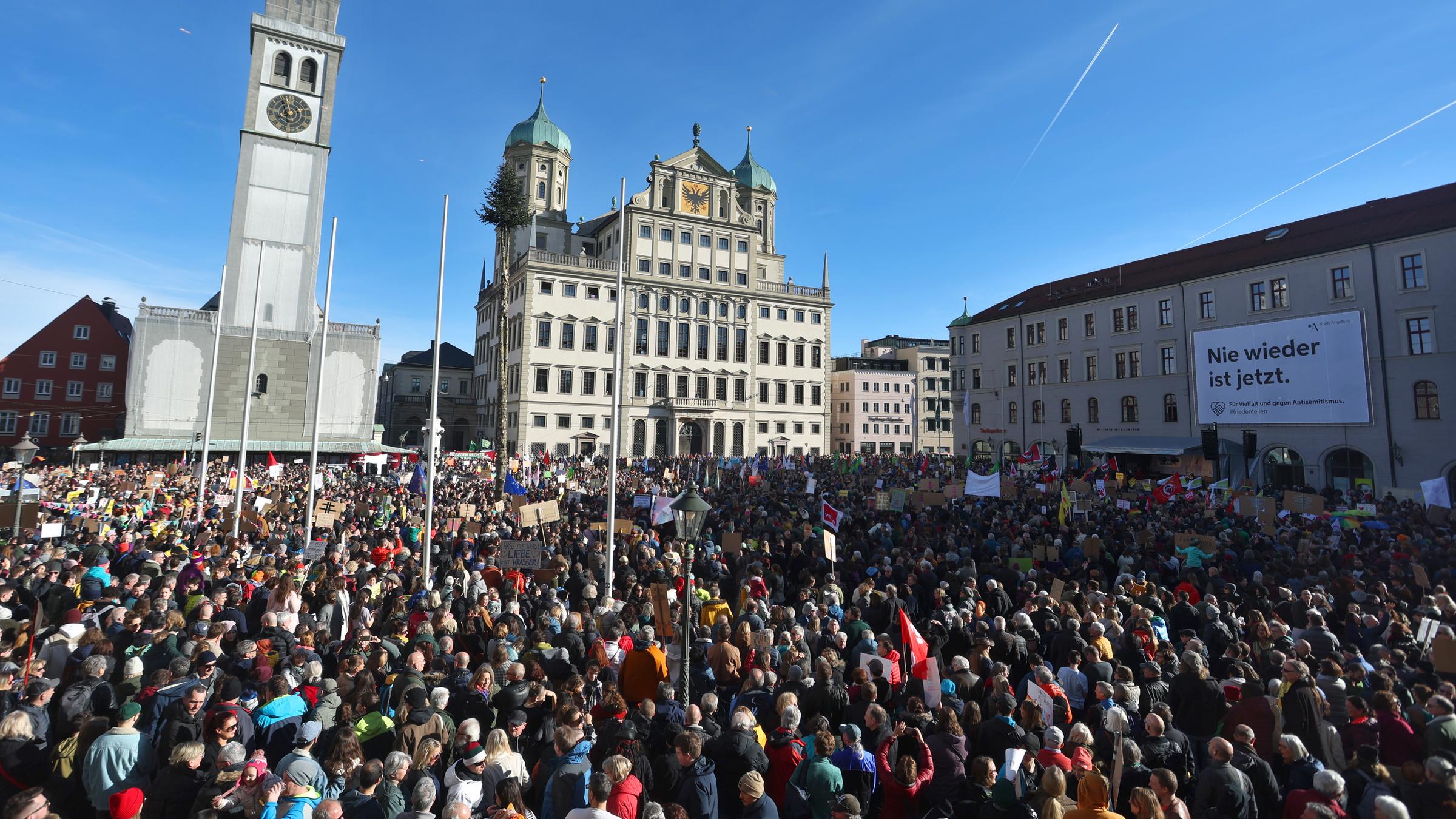 Demo gegen Rechtsextremismus, Augsburg