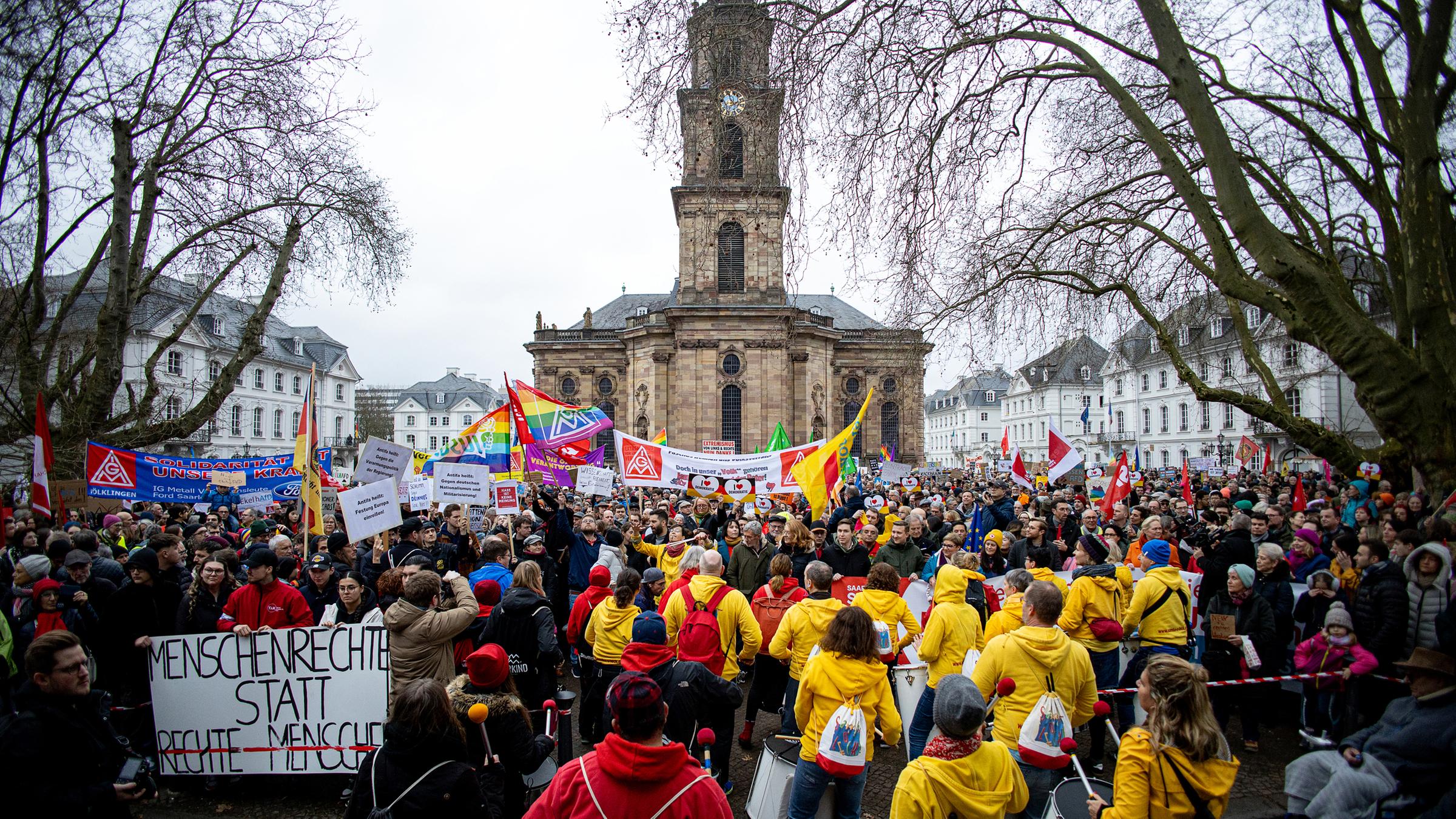 Demo gegen Rechtsextremismus, Saarbrücken