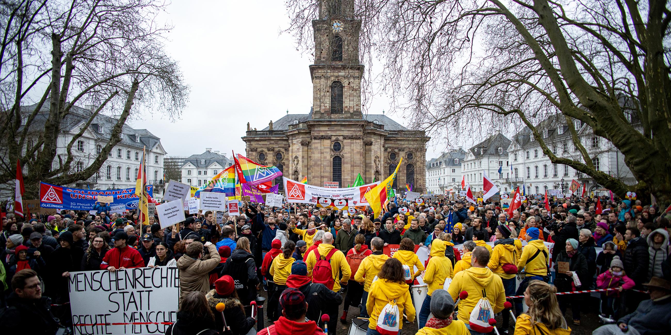 Demo gegen Rechtsextremismus, Saarbrücken