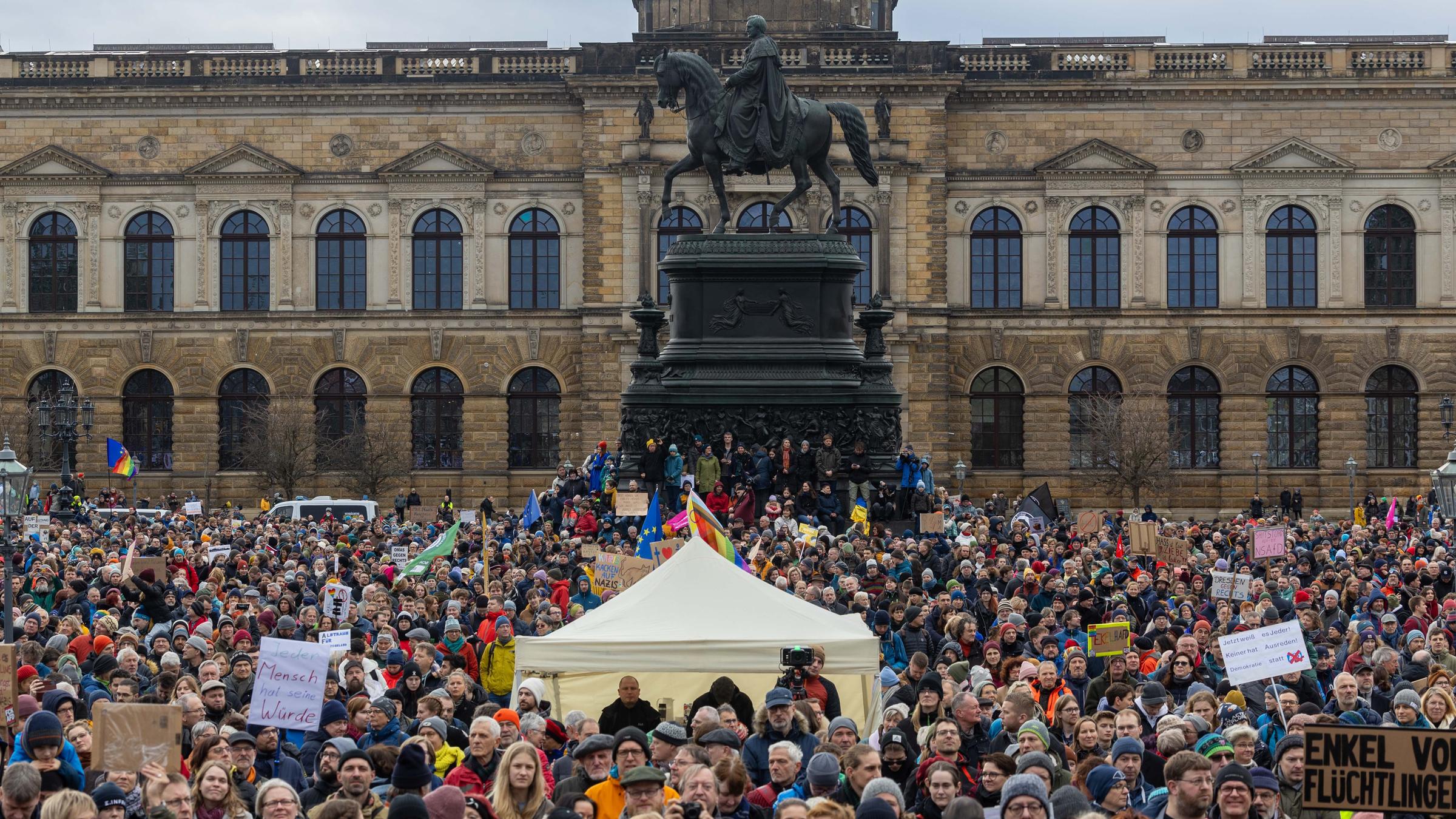 Demo gegen Rechtsextremismus, Dresden