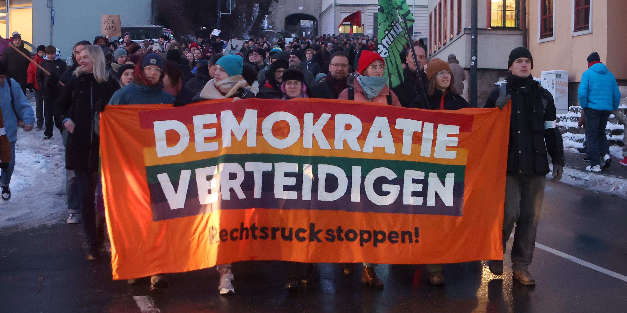 Demonstrationen gegen Rechtsextremismus in Jena, aufgenommen am 19.01.2024