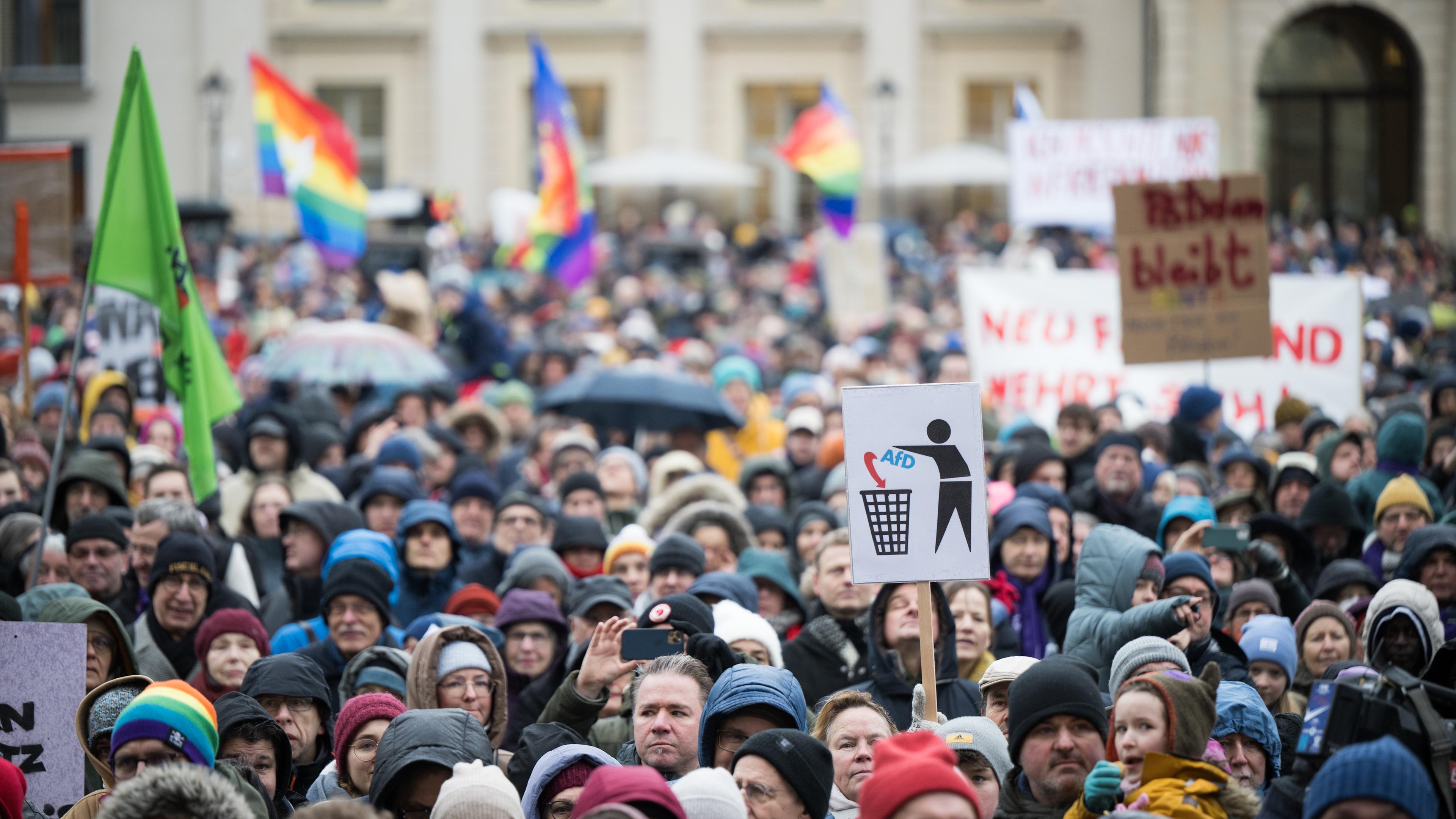 Demo gegen Rechtsextremismus in Potsdam am 14.01.2024