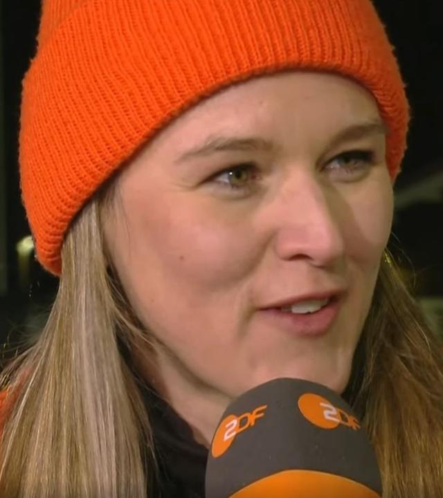 Die ehemalige deutsche Biathletin und Skilangläuferin Denise Herrmann-Wick im ZDF-Interview