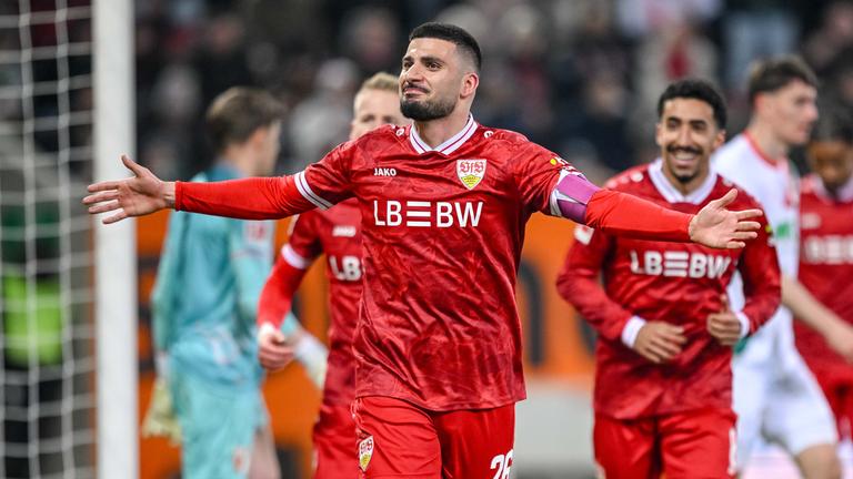 Deniz Undav (VfB Stuttgart) jubelt. 