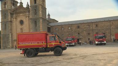 Ein Einsatzfahrzeug der Feuerwehr Bonn in Spanien.