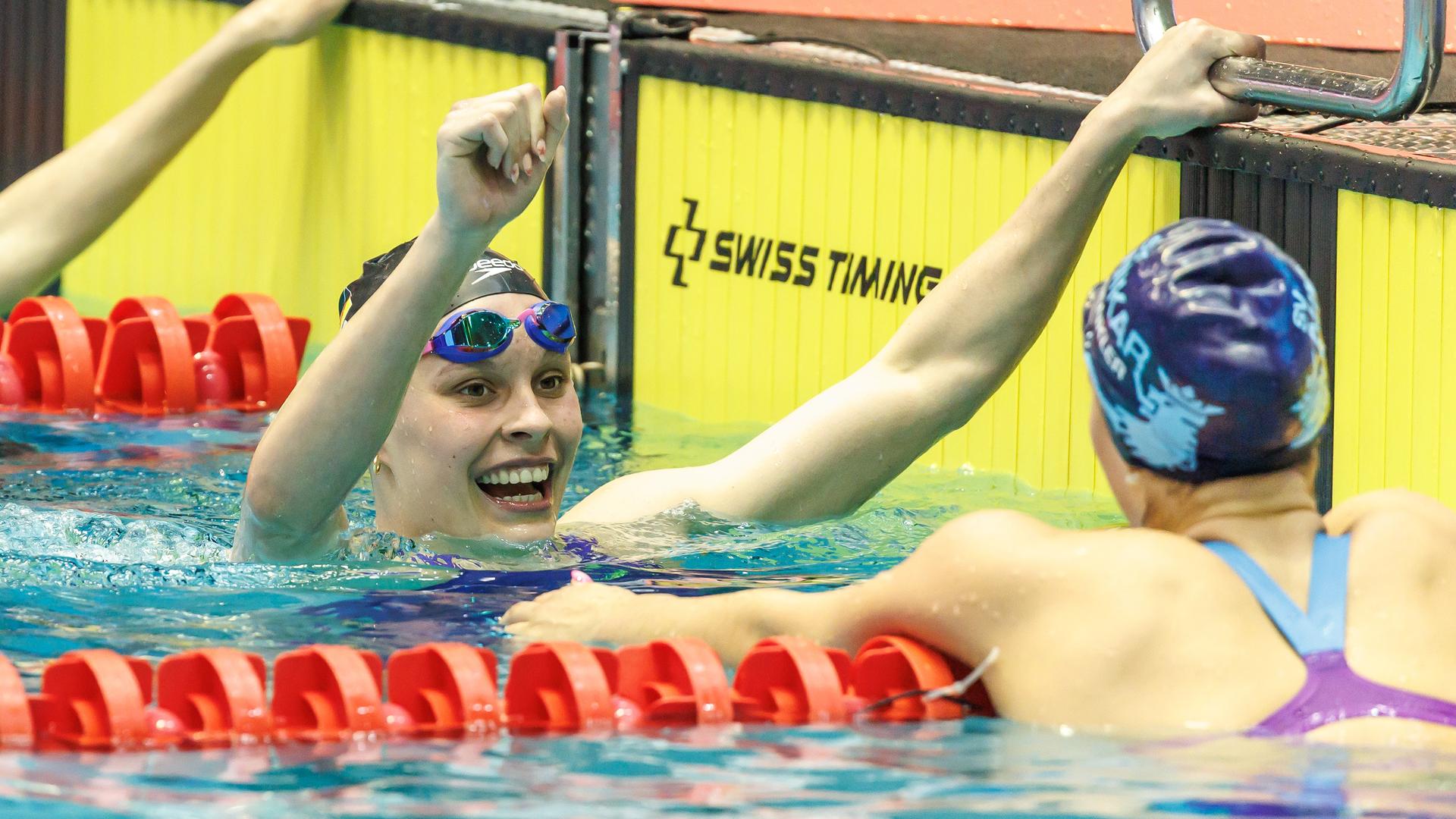 Linda Roth kann sich bei den Deutschen Meisterschaften in Berlin ihren ersten Deutschen Meistertitel über die 400m Lagen sichern.