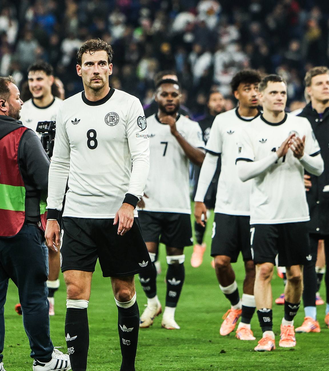 Deutsche Fußballnationalmannschaft im Stadion in Sinsheim nach dem WM-Qualifikationsspiel gegen Luxemburg am 10.10.2025